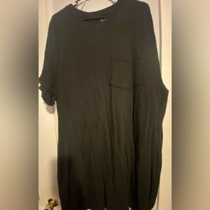 Black T-shirt dress with pocket